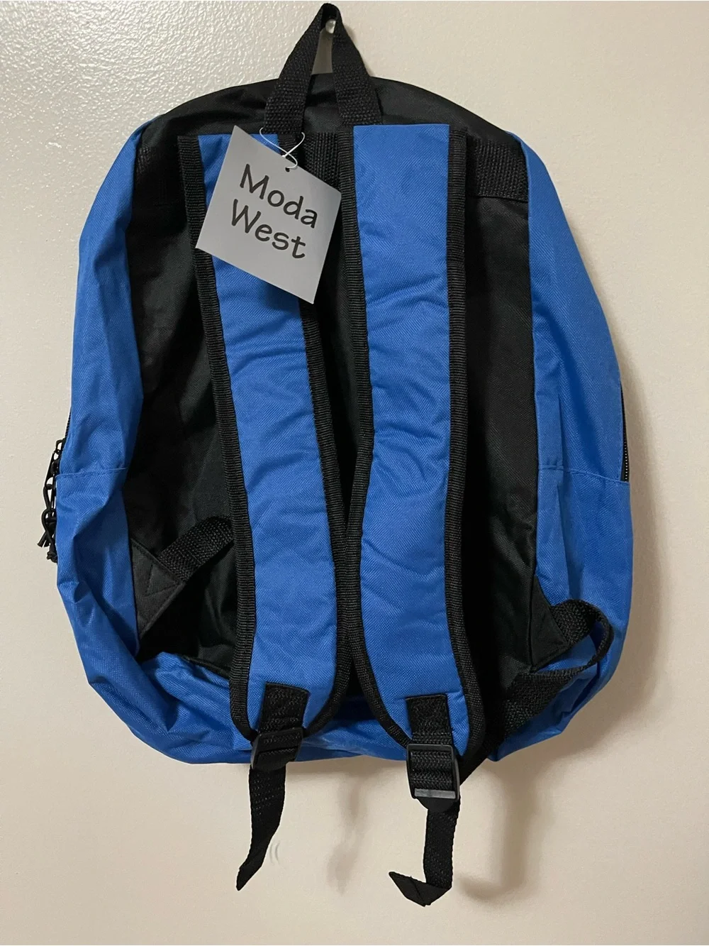 Moda Royal Blue Lightweight Backpack with Front Zip Pocket